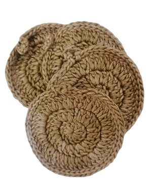 Reusable bamboo facial rounds. A handcrafted cotton pad alternative designed for gentle cleansing and sustainable skincare.