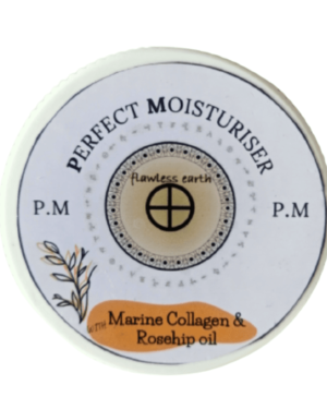 P.M moisturiser with marine collagen and rosehip oil to soothe and repair overnight