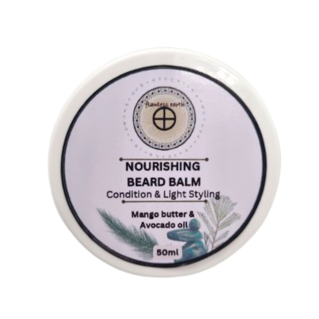 Botanical beard balm for conditioning with mango butter and avocado oil