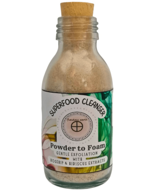 Superfood -powder to foam cleanser with rosehip & hibiscus for gentle daily exfoliation