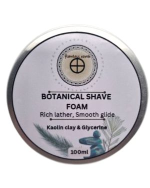 Botanical shave soap in reusable aluminium tin