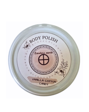 Vanilla cotton candy sugar body scrub by Flawless Earth
