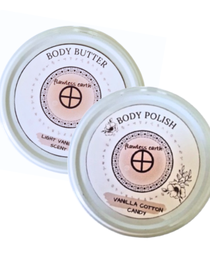 Vanilla Cotton Candy Body Polish & Butter Cream Duo Flawless Earth